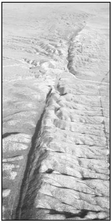 The San Andreas fault. (Photo by Robert E. Wallace. Courtesy of U.S. Geological Survey (USGS).)